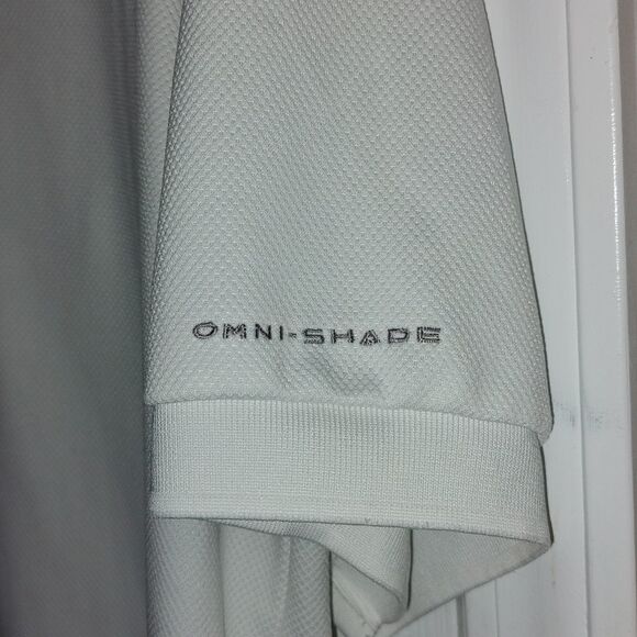 Columbia white PFG omni shade  polo shirt Sz S - Picture 3 of 5
